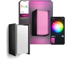 Sieninis šviestuvas Nezatříděno Kinkiet Signify Philips Hue Baltas &amp; Col. Ambiance Turaco lampa ścienna antracito