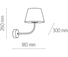 Sieninis šviestuvas Kinkiet TK Lighting Klasyczny kinkiet do sypilani Chicago 4186 TK Lighting lniany abażur juoda