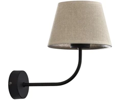 Sieninis šviestuvas Kinkiet TK Lighting Klasyczny kinkiet do sypilani Chicago 4186 TK Lighting lniany abażur juoda