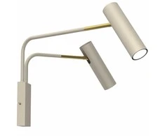 Sieninis šviestuvas Kinkiet Luminex Luminex Axion 276 kinkiet lampa ścienna 2x8W GU10 smėlio spalva/auksinė