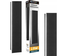 Sieninis šviestuvas LVT LVT Lara 1278 lauko sieninis šviestuvas sieninis šviestuvas 1x19W LED 4000K juodas
