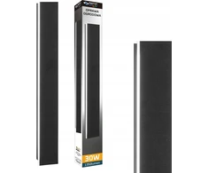 Sieninis šviestuvas LVT LVT Lara 1565 lauko sieninis šviestuvas sieninis šviestuvas 1x30W LED 4000K juodas