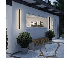 Sieninis šviestuvas LVT LVT Lara 1576 lauko sieninis šviestuvas sieninis šviestuvas 1x45W LED 4000K juodas