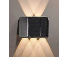 Sieninis šviestuvas Kinkiet Lumax Oprawa solarna Solar LGS522N kinkiet oprawa ścienna 5X1,5W 70LM 3.7VX1500 mAh 840 IP54 juoda