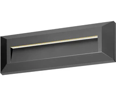 Sieninis šviestuvas Orno KIBO LED 1.5W, fasadinis šviestuvas, 150lm, IP65, 4000K, stačiakampis, pilkas