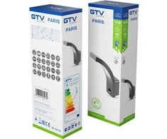 Pakabinamas šviestuvas GTV Šviestuvas PARIS LED su judesio jutikliu, 10W, 900lm, IP54, AC220-240V, 50/60Hz, 140°, 9m,