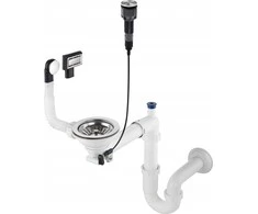 Sifonas granitinėms plautuvėms Deante Space-Saver ZXY_9982, Steel
