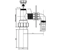 Sifonas McAlpine DN50 chromas (HC14WM50)