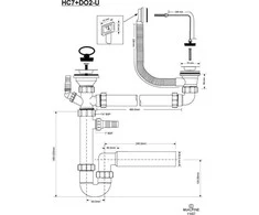 Sifonas McAlpine dvigubas 1,5 "(HC7 + DO2-U)