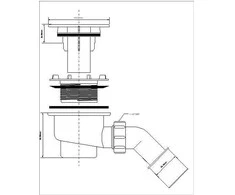 Sifonas McAlpine Pastlokinis sifonas su 90mm chromo dangteliu (HC27-CPN-PB)