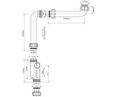 Sifonas McAlpine sifonas, kuriuo nusodinama balta HC13SPS- X32PF