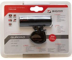 Priekinis žibintas Sigma Quadro, juodas