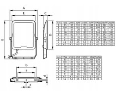 Šviestuvas Signify Philips Ledinaire Projektorius Stor All-in BVP169 12000lm/830-840-865 100W IP65 Simetriškas