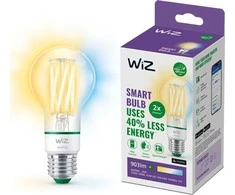 „Signify WiZ Baltas“ 60 W E27 A60 standartinė kaitrinė lemputė, skaidri, reguliuojamo ilgio, vienguba