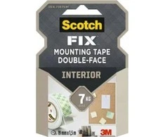 Lipni dvipusė juosta 3M Scotch-Fix 4496G-1915-P, 19mmx1,5m