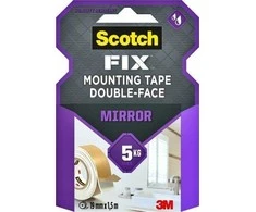 Dvipusė stipri montavimo juostelė Scotch® MIRROR, 19 mm x 1,5 m