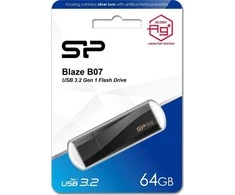 SILIKONIO MAITINIMO KOMPIUTERIS &amp; COMMUNICAT SILICON POWER atmintis USB Blaze B07 64GB USB 3.2 antibakterinė