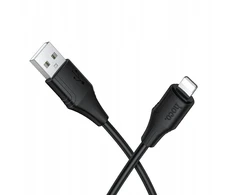 Silikoninis laidas USB A į Lightning Hoco 2,4A 1 m X124 juodas