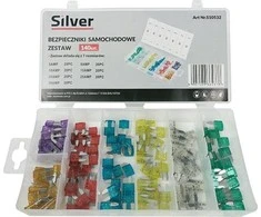 SILVER BEZPIECZNIKI 3-30A 130szt. /Sidabrinis