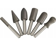 SILVER FREZY TRZPIENIOWE DO METALU 6szt. /Sidabrinis