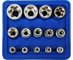 Silver Galvučių komplektas E-Star dalių 1/4"+3/8"+1/2"E4-E24