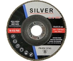 SILVER ŚCIERNICA LISTKOWA 125mm P 60 WYPUKŁA /Sidabrinis