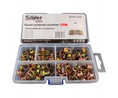 SILVER Sidabrinis SIDABRINIAI METALINIAI TVIRTINIMO ŽIEDAI 75vnt.