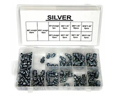SILVER KALAMITKI METRIC tepimo antgaliai 110vnt Sidabrinis