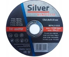SILVER Sidabrinis Sidabrinis PJOVIMO DISKAS METALUI 125*1,0mm .
