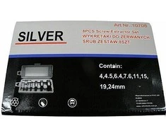Silver Užlūžusių varžtų išsukėjas 8vnt