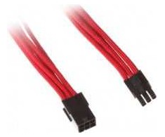 SilverStone 6 kontaktų PCIe į 6 kontaktų PCIe prailginimo kabelis, 250 mm, raudonas