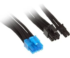 SilverStone PP06B-PCIE55 - PCI-E 8pin(6+2) - Male/Male - 0.55 m - Juodas