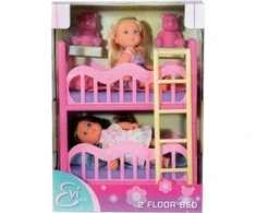 Simba Doll Evi rinkinys iš 2 lėlių dviaukštės lovos priedų
