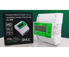 Simet dvikryptis 3 fazių elektros skaitiklis 10A (100A) MID Simet Simlic LS3-FB 85403010 atstatymo funkcija
