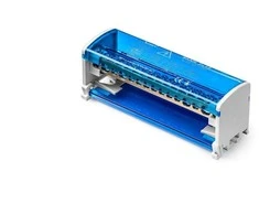 Simet 85141002 Dviejų polių modulinis paskirstymo blokas 2x (11x6mm2 2x25mm2 2x35mm2), skirtas TS35 ShNK bėgiui 2x15 85141002