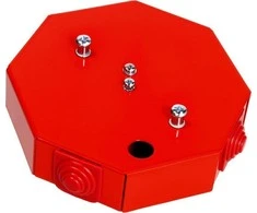 Simet Ugnies dėžutė PIP- 1AN R3x2x4 aštuonkampis, E90, šakotas, matmenys 115x28x123mm, raudona 84621616