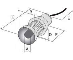 Simet diodinė lempa Klp 20G/24V gaubtas 20 mm, 12-24V, žalia 84420005