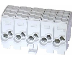 Simet Paskirstymo blokas - atšaka Al/Cu 80150 SIMBLOCK pilkas SCB 25-5X 81500002
