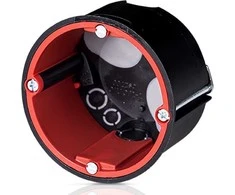 Simet 86161007 Ugniai atspari dėžė su membrana, hermetiška, akustinė, juoda, 50 gylio, su vamzdžių ir kabelių įvadu 86161007