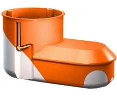 Simet F-Tronic priekinė dėžutė Ø68 su vieta elektronikai, oranžinė, atspari vėjui
