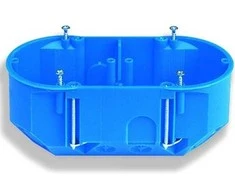 Simet Dvivietė pagilinta dėžutė į gipso kartoną 140x68x63mm, 960 °C, IP20, mėlynos sp.