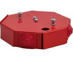 Simet PIP-3AN B6x2x4 aštuonkampė priešgaisrinė dėžutė, E90, su 0,75 A saugikliu, matmenys 124x28x137 mm, raudona 84623606