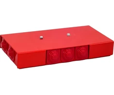 Simet Ugnies dėžutė PIP- 2AN P3x3x4 stačiakampio formos, E90, praeinanti, matmenys 103x30x197mm, raudona 84622626