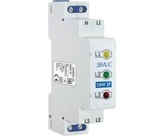 Simet LED įtampos indikatorius 3 fazių SWN 3F TS 35 pilka 85132012