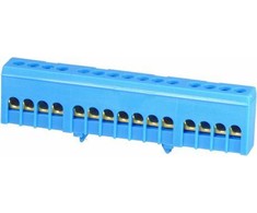 Morek Simet gnybtų blokas, skirtas TS35 izoliuotai neutraliai N 15 polių 15x16 mm2 mėlyna 870N-15FS (89824003)