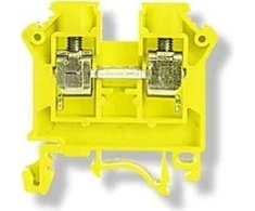 Simet 11521314 2 laidų bėgio jungtis 10 mm2 geltona NAUJA ZSG 1-10.0Nz 11521314