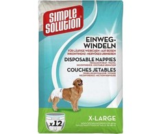 Simple Solution Simple Solution Vienkartinės sauskelnės šunų patelėms, XL, 12 vnt.
