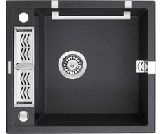Deante granitinė virtuvinė plautuvė su magnetais Deante Magnetic ZRM G103, Metallic graphite