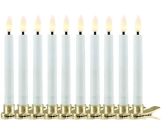 Sirius Sille Wax Tree Candle 10 pcs, Baltas