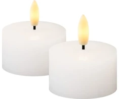Sirius Sirius Sille T-light 2 pcs. Set, Ø6cm, H3,4cm, baltas